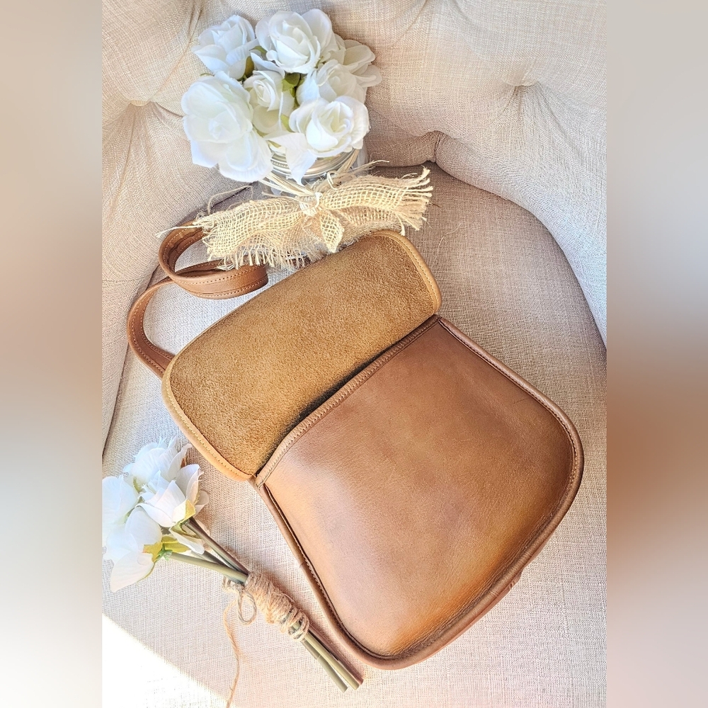 Vintage Coach Bonnie Cashin NYC Pre-Serial Saddle Bag # 9205 ( Carmel ) - Picture 9 of 16